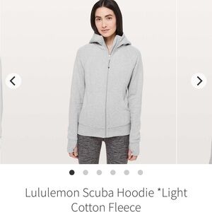 lululemon athletica Light Gray Scuba Hoodie